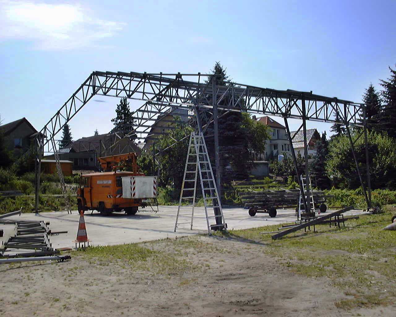 Bau der großen Halle