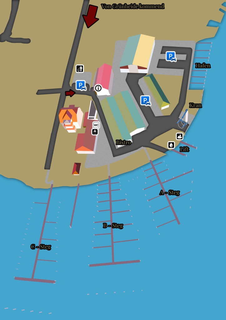 Karte vom Hafen Grünheide